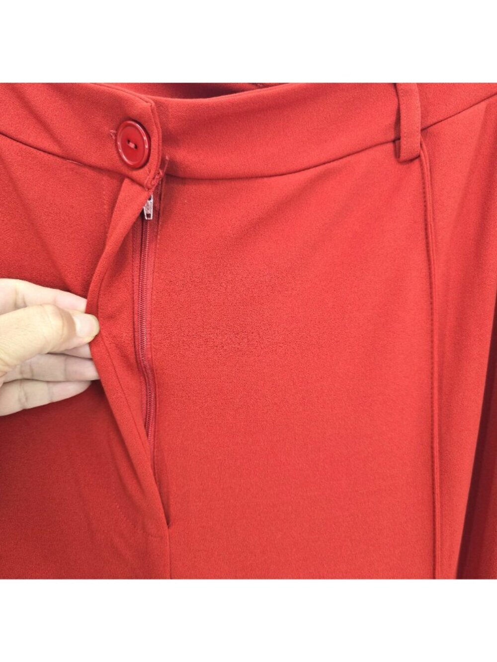 NWT Fashion Nova Heidi Red Wide Leg Trouser Pants Women Size 3X - Picture 5 of 7